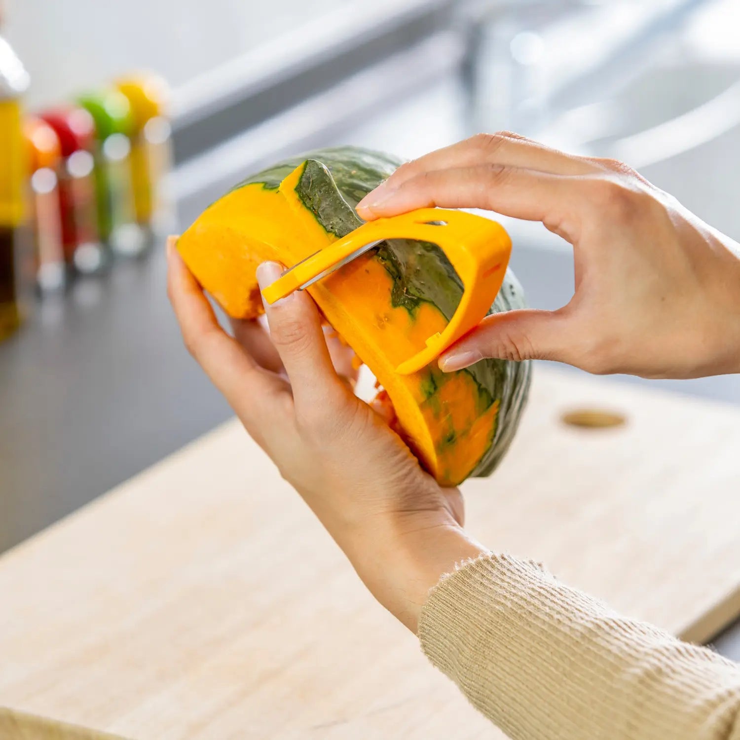 Premium Stainless Steel Vegetable Peeler for Pumpkin, Carrot, Potato - Ergonomic Kitchen Tool for Easy Peeling & Slicing - Perfect for Cooking, Baking & Meal Prep