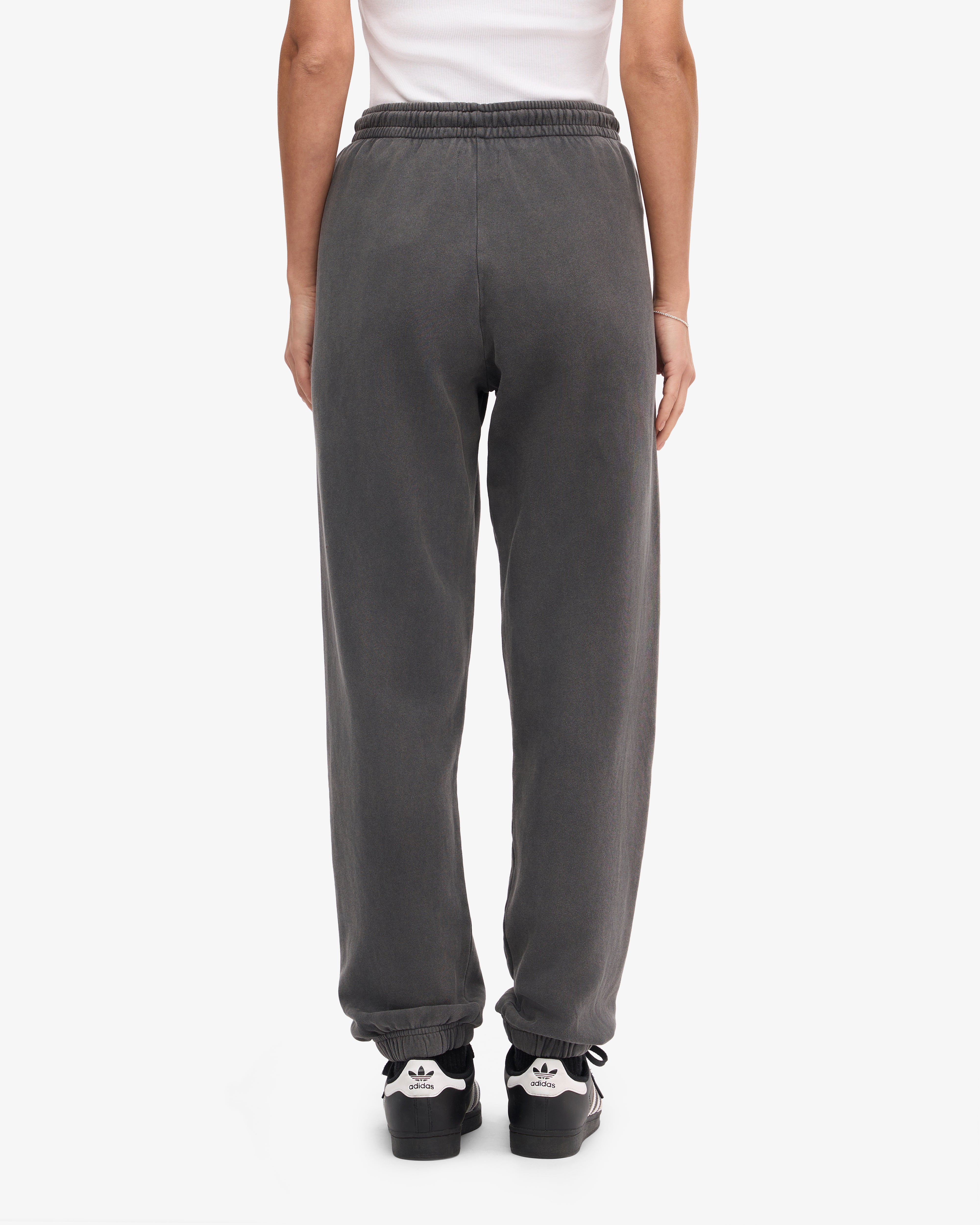 Organic Cotton Sweatpants for Men & Women - Faded Black | Comfortable Lounge Pants for Yoga, Running & Home Relaxation