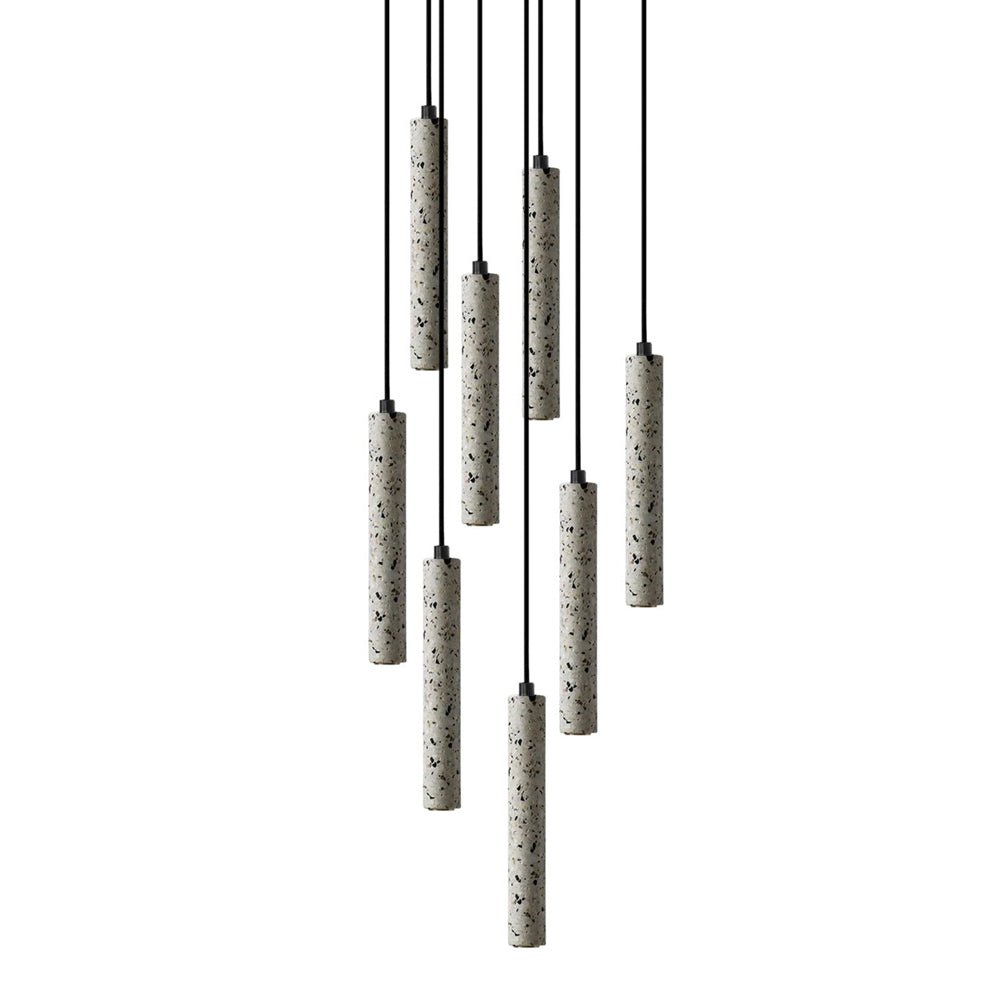 Modern Concrete Pendant Lights - Industrial Style Hanging Fixtures for Kitchen Island, Dining Room & Bedroom Lighting - Durable & Minimalist Design