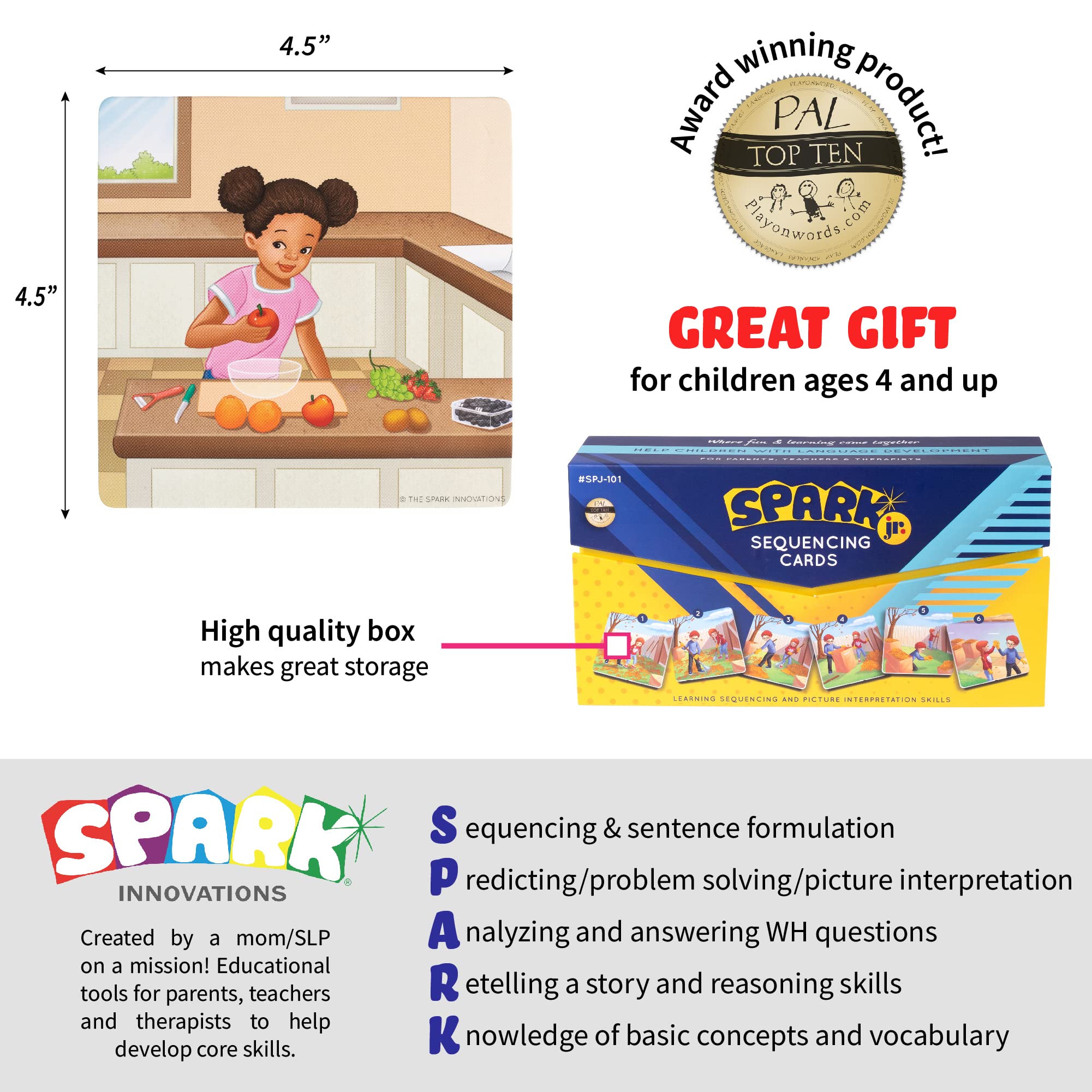 SPARK INNOVATIONS Storytelling & Sequencing Cards Bundle (3 Sets) - Educational Speech Therapy Games for Kids, Learning Toys for Language Development - Perfect for Classroom, Homeschool & Therapy Sessions
