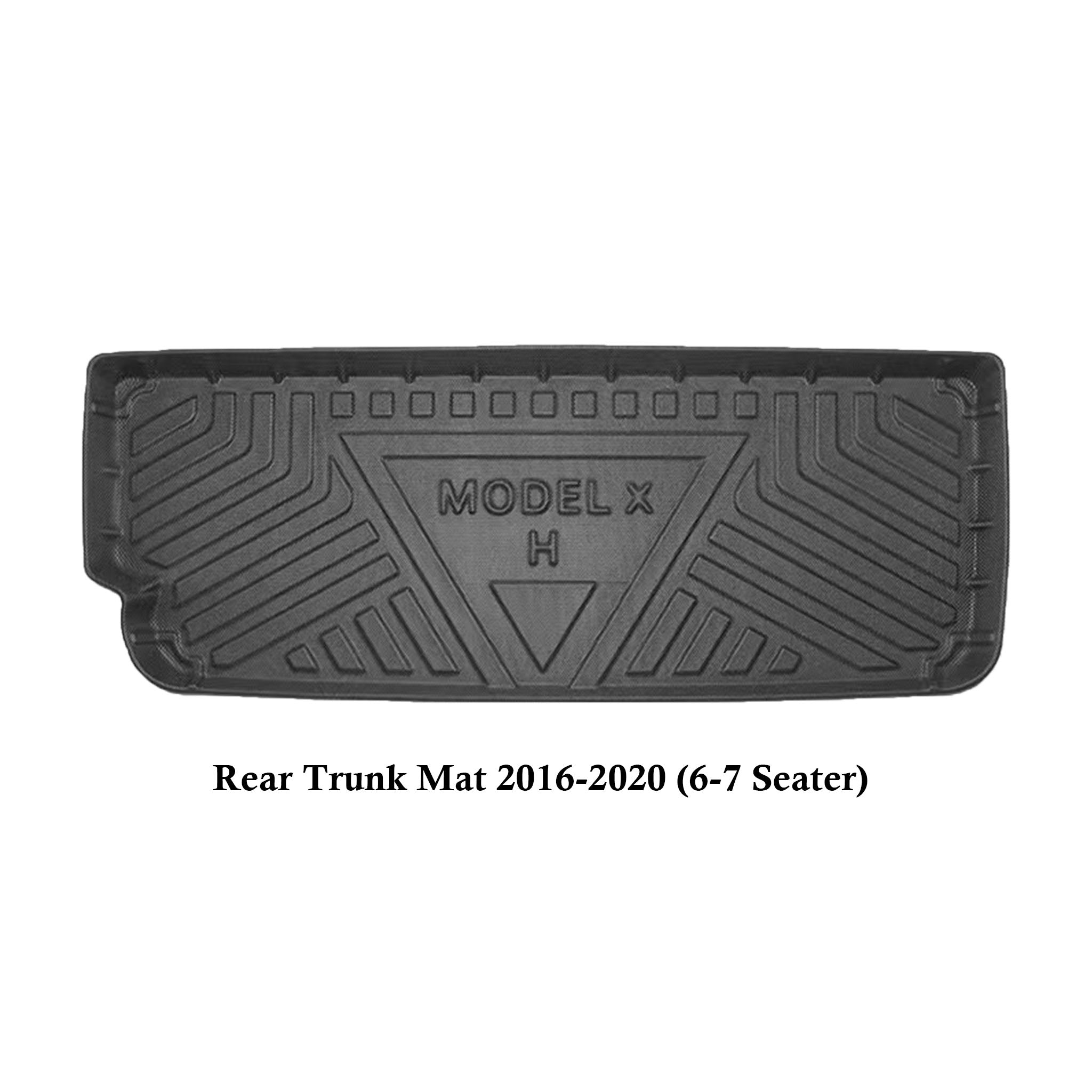 Premium All-Weather Floor Mats for Tesla Model X (2016-2025) - Front & Rear Trunk Liners with Trunk Well Protection | Durable Car Accessories for Road Trips & Daily Commute