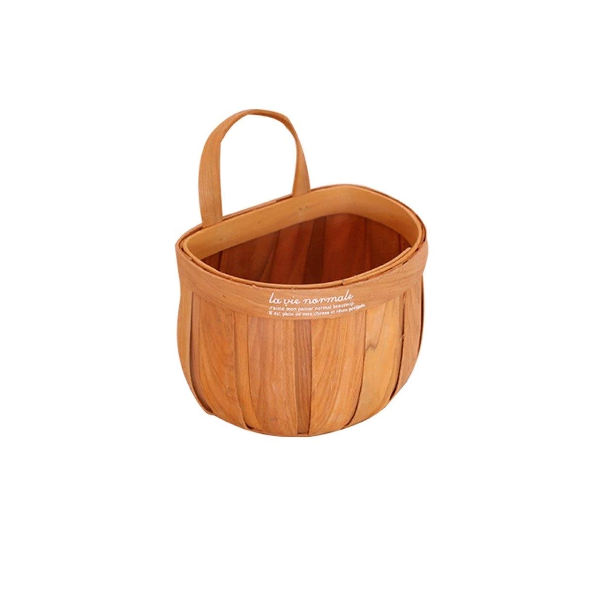 JINSUO Hand-Woven Wood Chip Storage Basket - Rattan Picnic Bread Basket, Fruit & Vegetable Organizer (Size S) - Perfect for Home Decor, Kitchen Storage & Outdoor Picnics