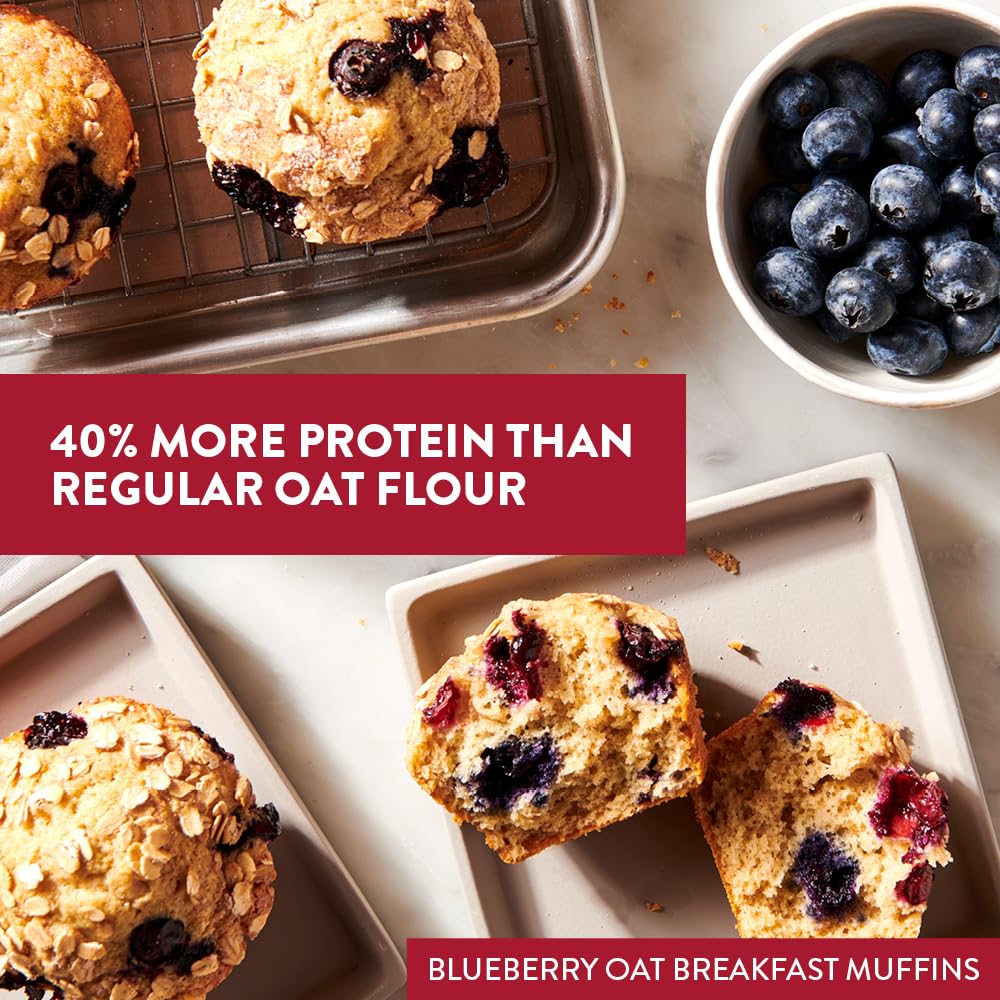 King Arthur Baking Company Gluten-Free Whole Grain Oat Flour 2.5 lbs - Perfect for Baking Bread, Cookies & Healthy Recipes