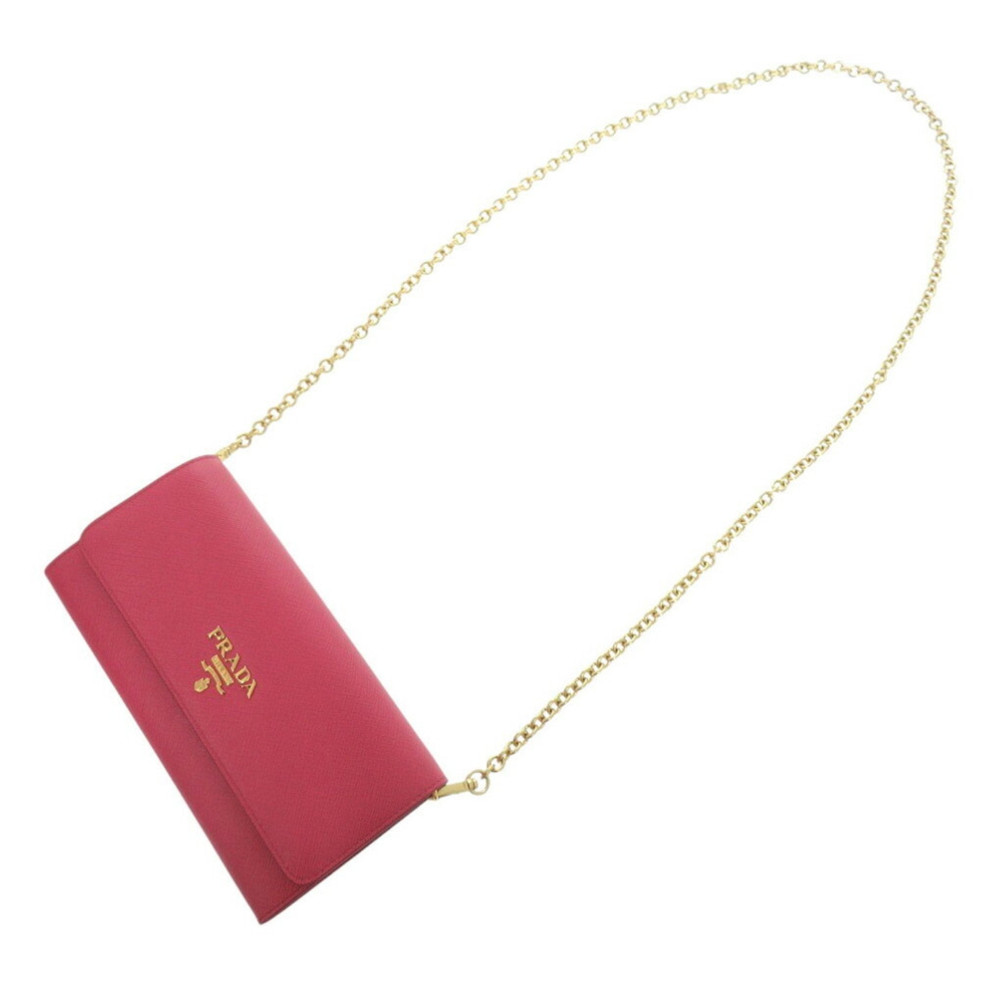 Affiano Leather Wallet on Chain for Women - Pink Crossbody Bag with RFID Protection | Perfect for Parties, Travel & Everyday Use