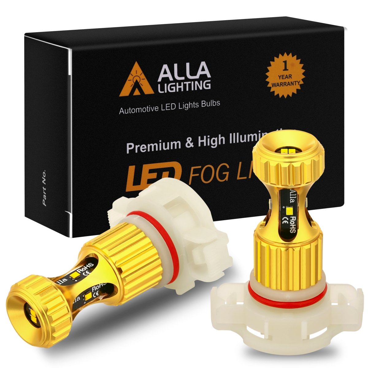 3000LM PS19W 5202 LED Fog Light Bulbs - Super Bright PS24WFF 5201 DRL Replacement - Perfect for Off-Road, Trucks & SUVs in Foggy or Low Visibility Conditions