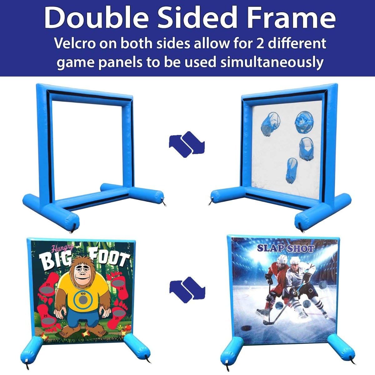 Sealed Air Frame Game Set with Frame, Panel, Air Pump, Balls & Storage Bag - Outdoor Toss Game for Backyards, Carnivals, Schools & Birthday Parties - Perfect for Family Fun, Team Building & Summer Events