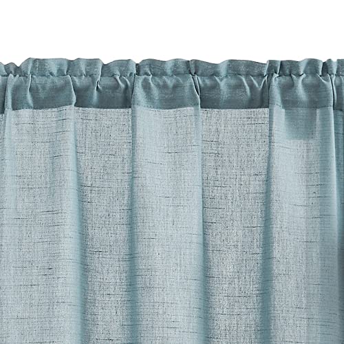 Rod Pocket Solid Blue