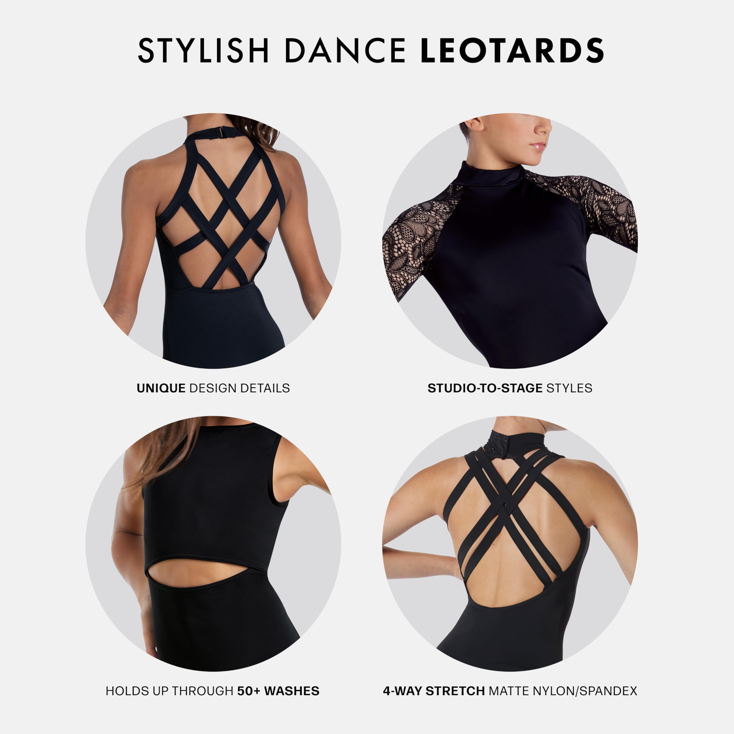 Balera Asymmetrical Mesh Inset Leotard with Keyhole Back - Dance Leotards for Girls & Women - Ballet, Jazz, Contemporary & Performance Wear