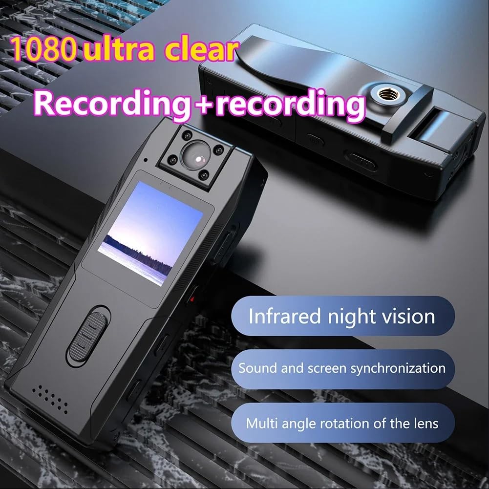 1080P HD Camcorder - Compact Body Sports Camera with 180° Rotating Wide Angle Lens | Perfect for Bike Riding, Car DVR, Action Shots & Outdoor Adventures