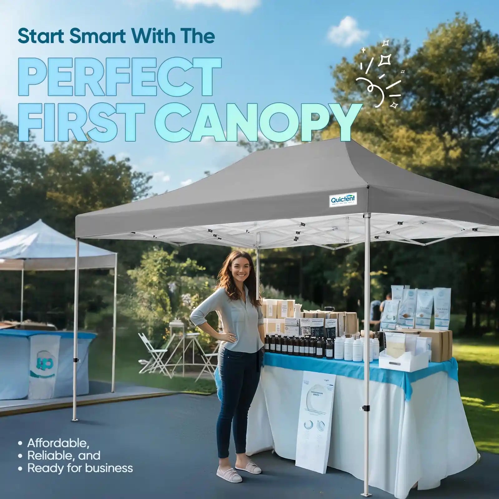 Heavy Duty Commercial Pop Up Canopy Tent - Waterproof Instant Shelter for Outdoor Events, Parties, Markets & Camping