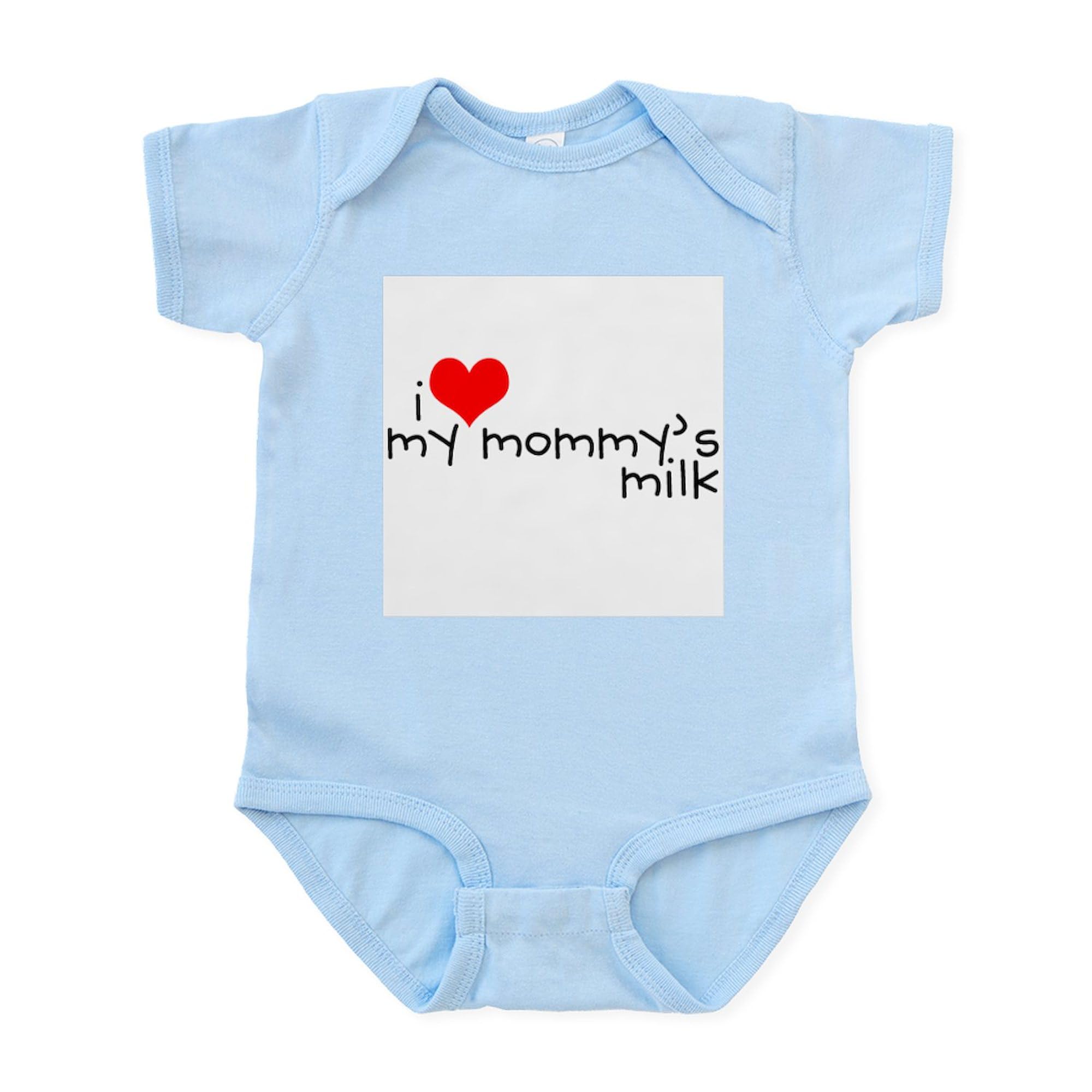 I Love My Mommy's Milk Baby Bodysuit - Cute Infant Romper & Creeper for Newborns | Perfect for Breastfeeding Support & Baby Photo Shoots