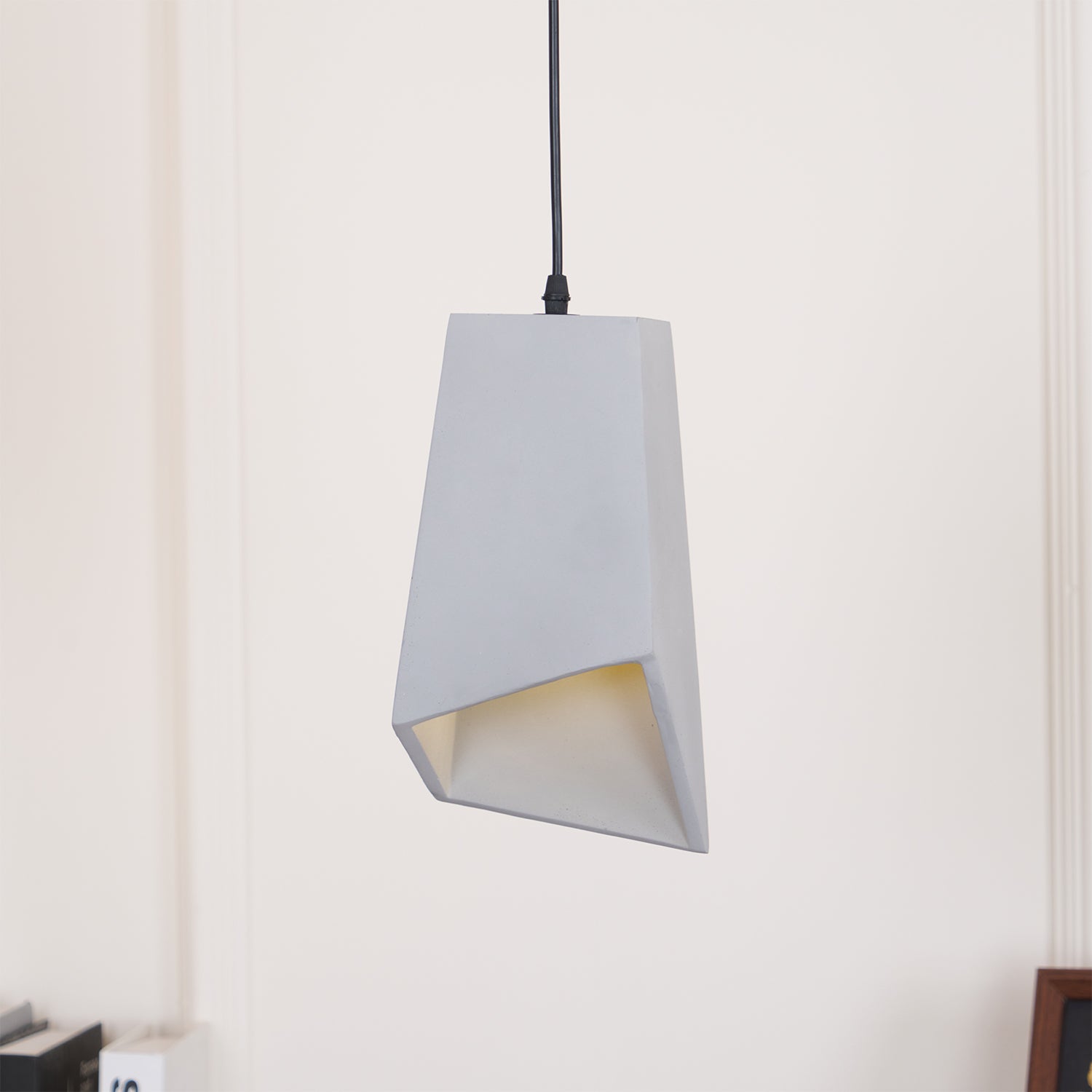 Georgia Cement Pendant Light - Industrial Modern Ceiling Fixture for Kitchen Island, Dining Room & Bedroom Lighting