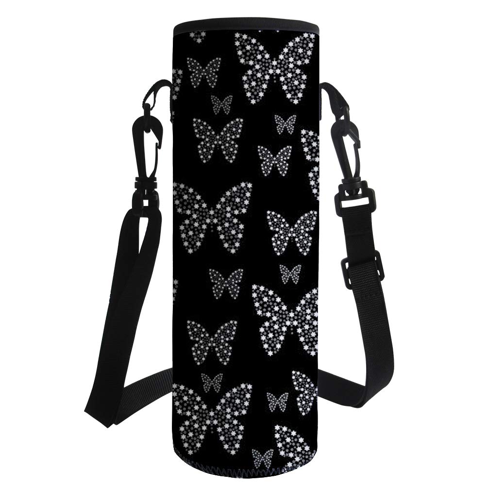 Freewander Insulated Water Bottle Sling Bag - Adjustable Shoulder Strap Tote Pouch for 24oz & 34oz Hydro Flasks (Fits Most Standard Bottles) - Perfect for Hiking, Gym & Outdoor Activities
