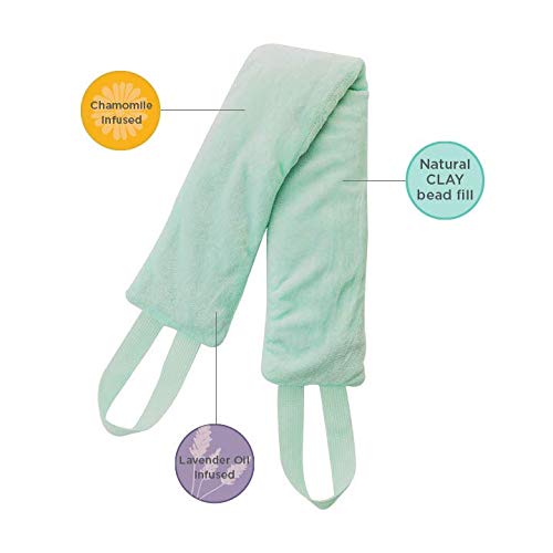 Lavender & Chamomile Scented Body Wrap Heating Pad - Mint Green Color for Muscle Pain Relief & Relaxation - Perfect for Back, Neck, Shoulder Pain & Stress Relief at Home or Office