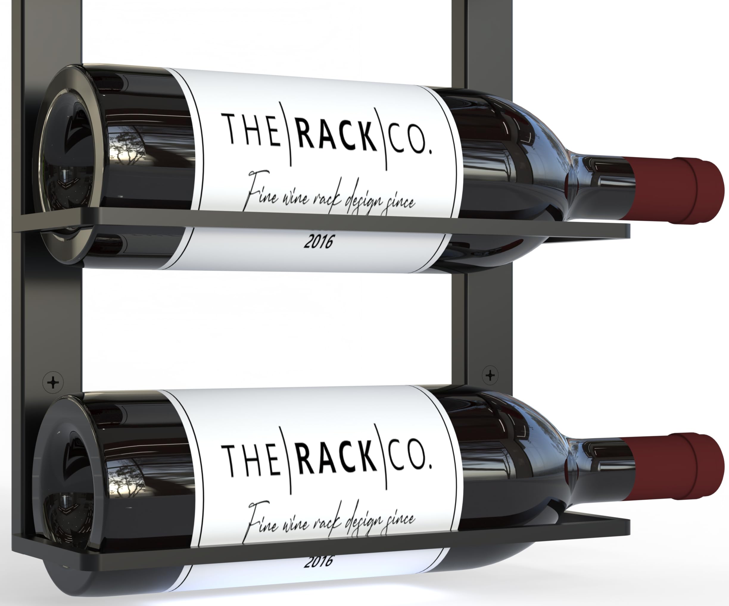 TheRackCo. Double Frame Wall Mount Wine Bottle Rack - Holds 12 Bottles with Free Corkscrew Opener | Space-Saving Home Bar & Kitchen Storage Solution for Wine Enthusiasts