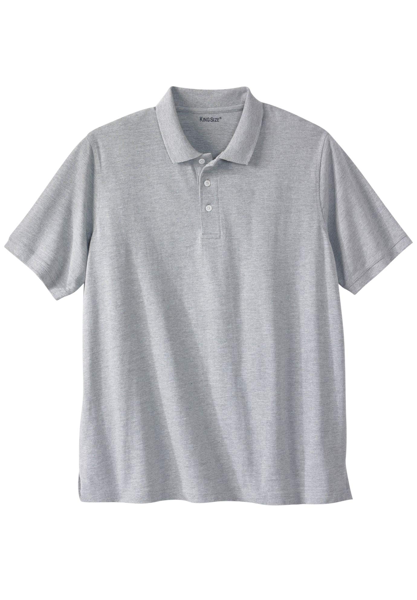 KingSize Men's Big & Tall Shrink-Less™ Piqué Polo Shirt - Comfortable & Durable Cotton Blend for Casual Wear, Office & Outdoor Activities