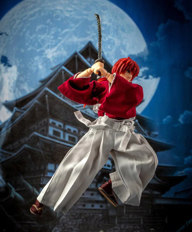 Dasin Models 6 Inch Rurouni Kenshin Himura Kenshin Samurai X Red Version Action Figure - Anime Collectible for Display & Gift Giving | Perfect for Anime Fans, Home Decor, and Office Display