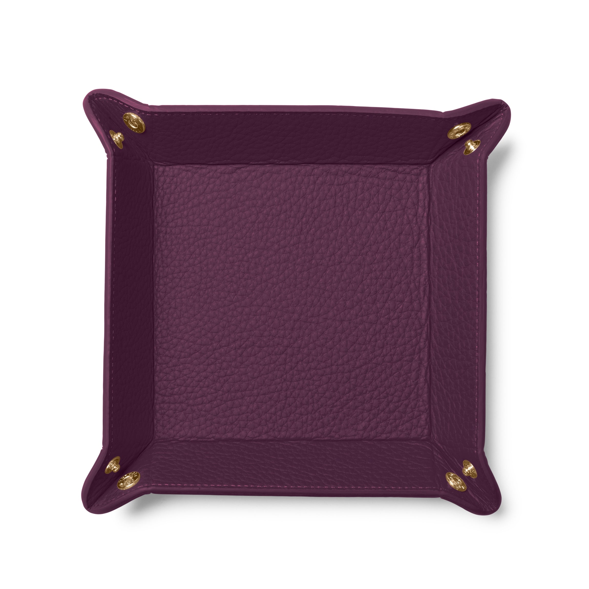 Square Valet Tray for Keys & Jewelry - Deep Plum Color - Stylish Entryway Organizer for Home Decor & Gift Giving