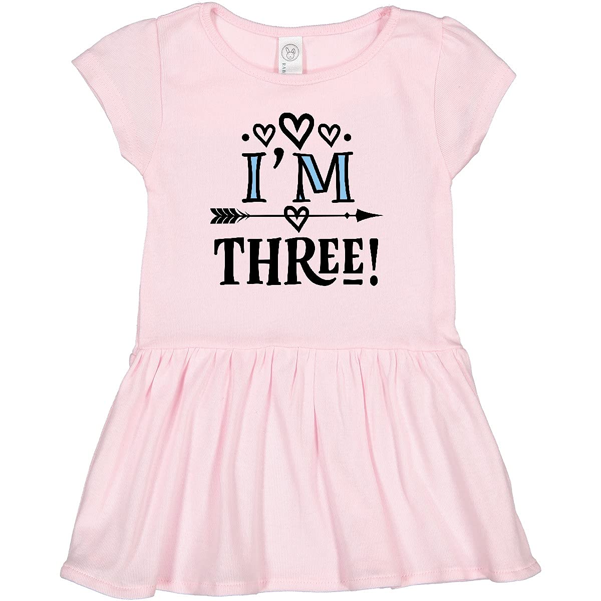 Inktastic 3rd Birthday Arrow Print Toddler Dress for Girls - Cute 3 Year Old Outfit for Birthday Party, Photo Shoot & Special Occasions