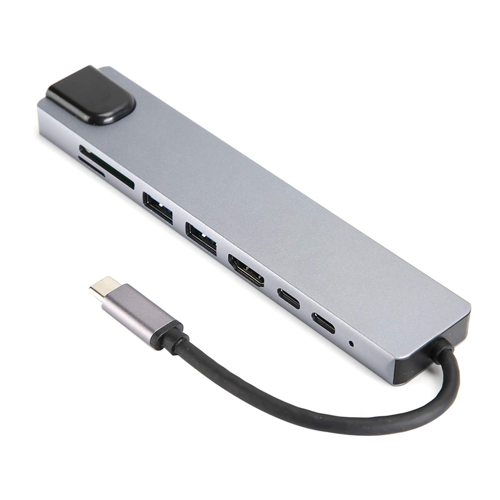 Bediffer USB C to Ethernet Adapter with USB 3.0 Hub - Grey - Compatible with MacBook Pro & Laptops - Perfect for Office Work, Gaming & Online Meetings