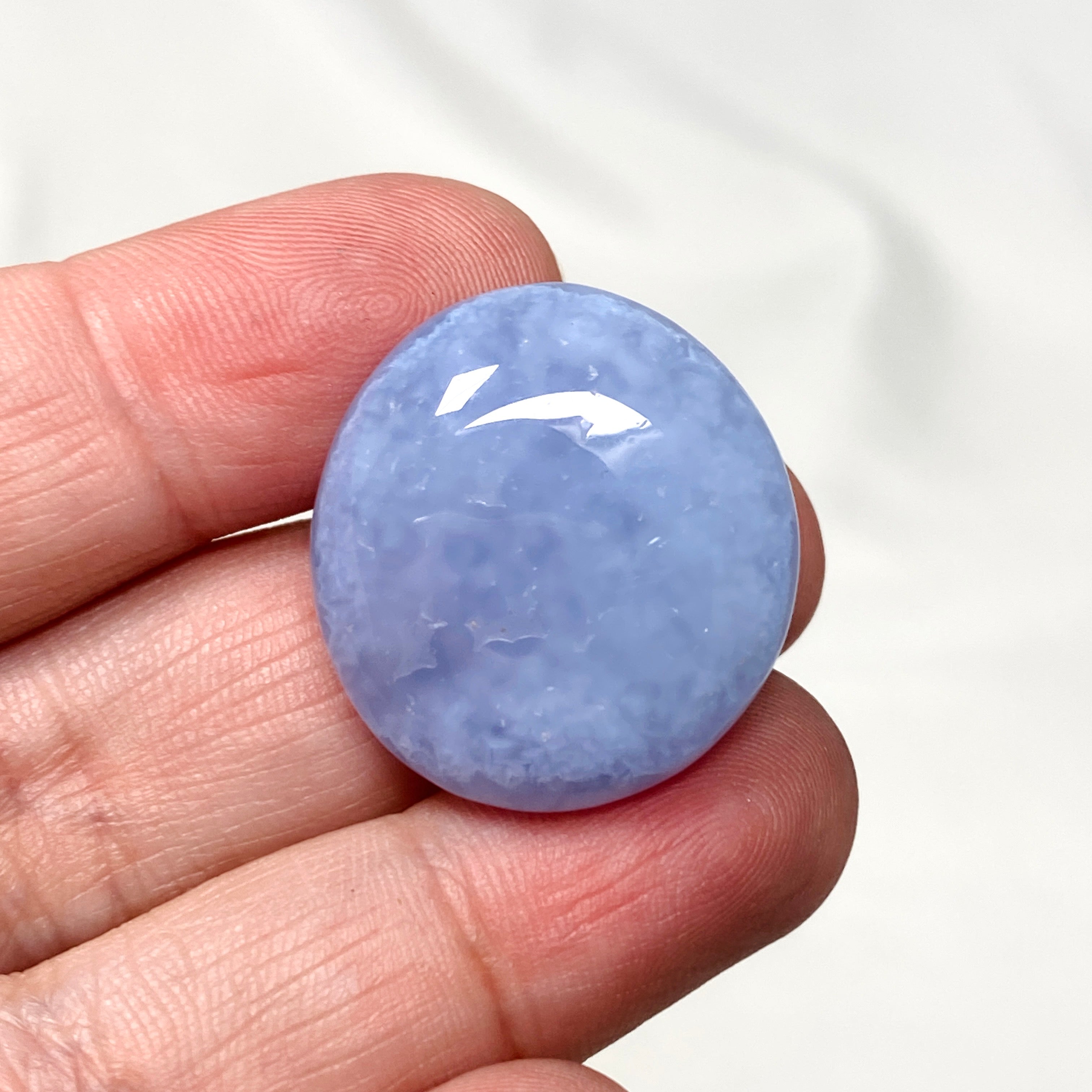 Natural Blue Chalcedony Tumbled Stones for Healing, Meditation & Jewelry Making - Perfect for Crystal Collections, Reiki Energy Work & Home Decor