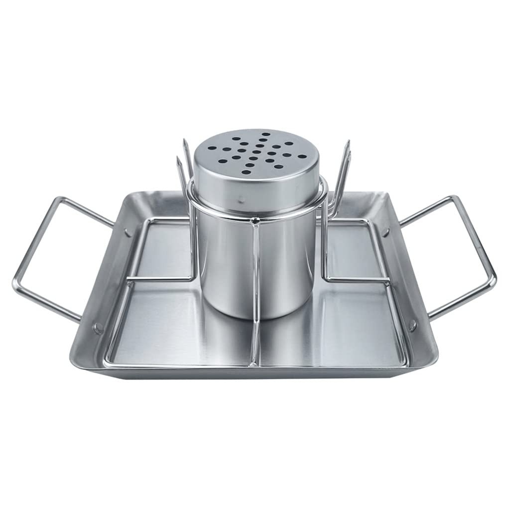 GANFANREN Carbon Steel Chicken Roaster Rack - Beer Can Turkey BBQ Grill Stand Holder for Oven & Outdoor Cooking - Perfect for Thanksgiving, Parties & Backyard Grilling (As Shown, One Size)