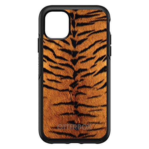 Yellow Black Tiger Fur Skin Print On Black Case