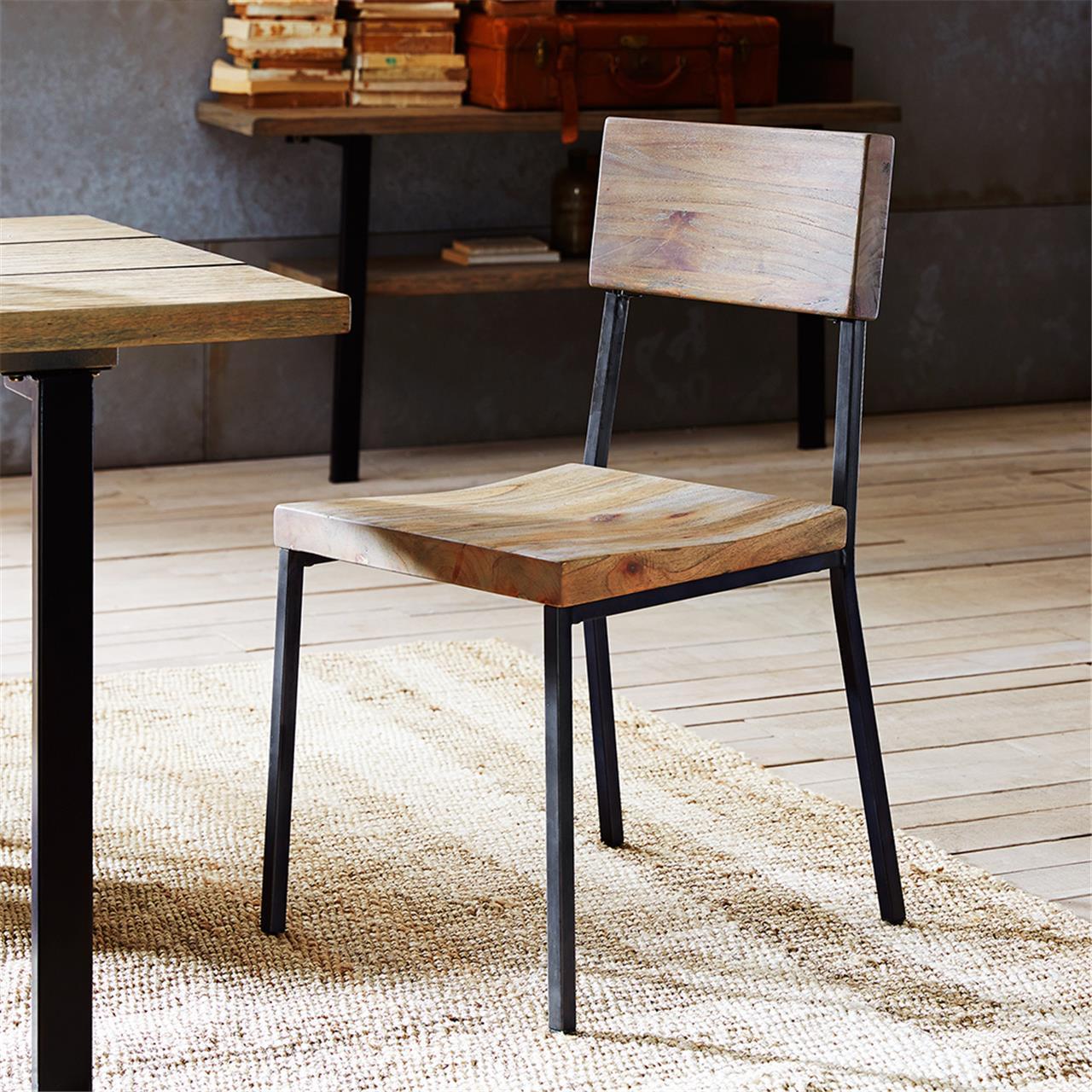 Modern Dining Chairs Set of 2 - Sturdy Wooden Kitchen Chairs with Padded Seats - Perfect for Dining Room, Kitchen, Breakfast Nook & Small Spaces