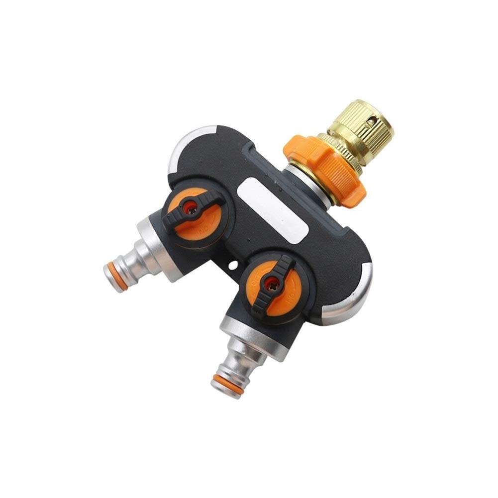 Premium PVC Pipe Fitting - Furniture Grade Water Valve Splitter for Garden Irrigation & Agriculture Tools - Quick Connect Hose Adapter with Switch (Orange) - Perfect for DIY Plumbing, Lawn Watering & Farm Irrigation Systems
