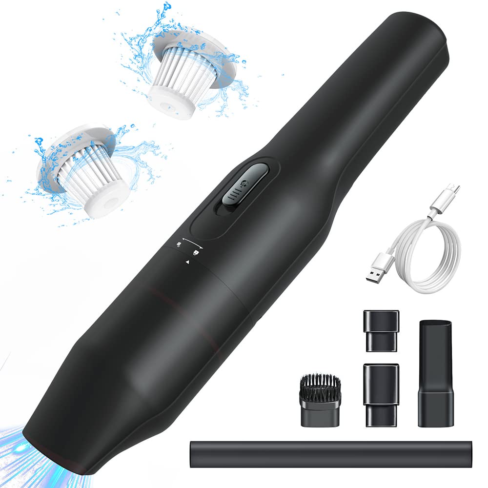 Dushiabu Cordless Handheld Vacuum Cleaner - 8500Pa 70W Strong Suction, 3 Attachments, Fast 2-3H Charge, Wet & Dry Use for Home, Office, Car, Pet Hair Cleaning | Portable Vacuum for Carpets, Upholstery & Hard Floors