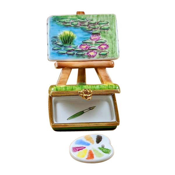 Monet's Water Lilies Limoges Box - Hand-Painted Limoges Porcelain Collectible - Perfect for Home Decor, Gift Giving & Art Lovers