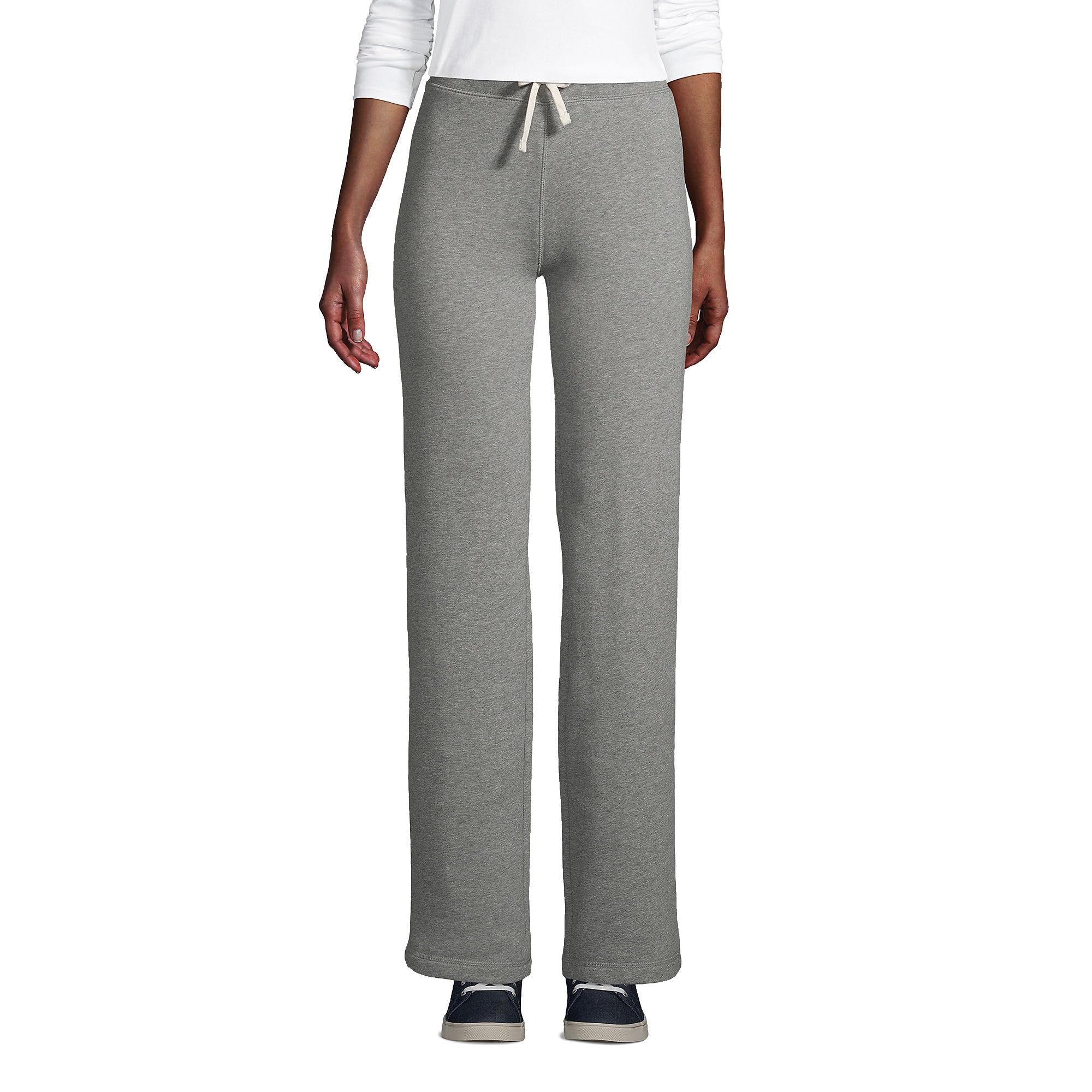 Lands' End Women's School Uniform Sweatpants - Comfortable Fleece Joggers for Class, Work & Casual Wear