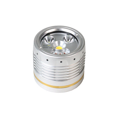 FIX NEO Light Head Premium 1500 SWR DXII Flashlight (Spot/Wide/Red Beam) - Frost Silver | Hunting, Camping & Emergency Use