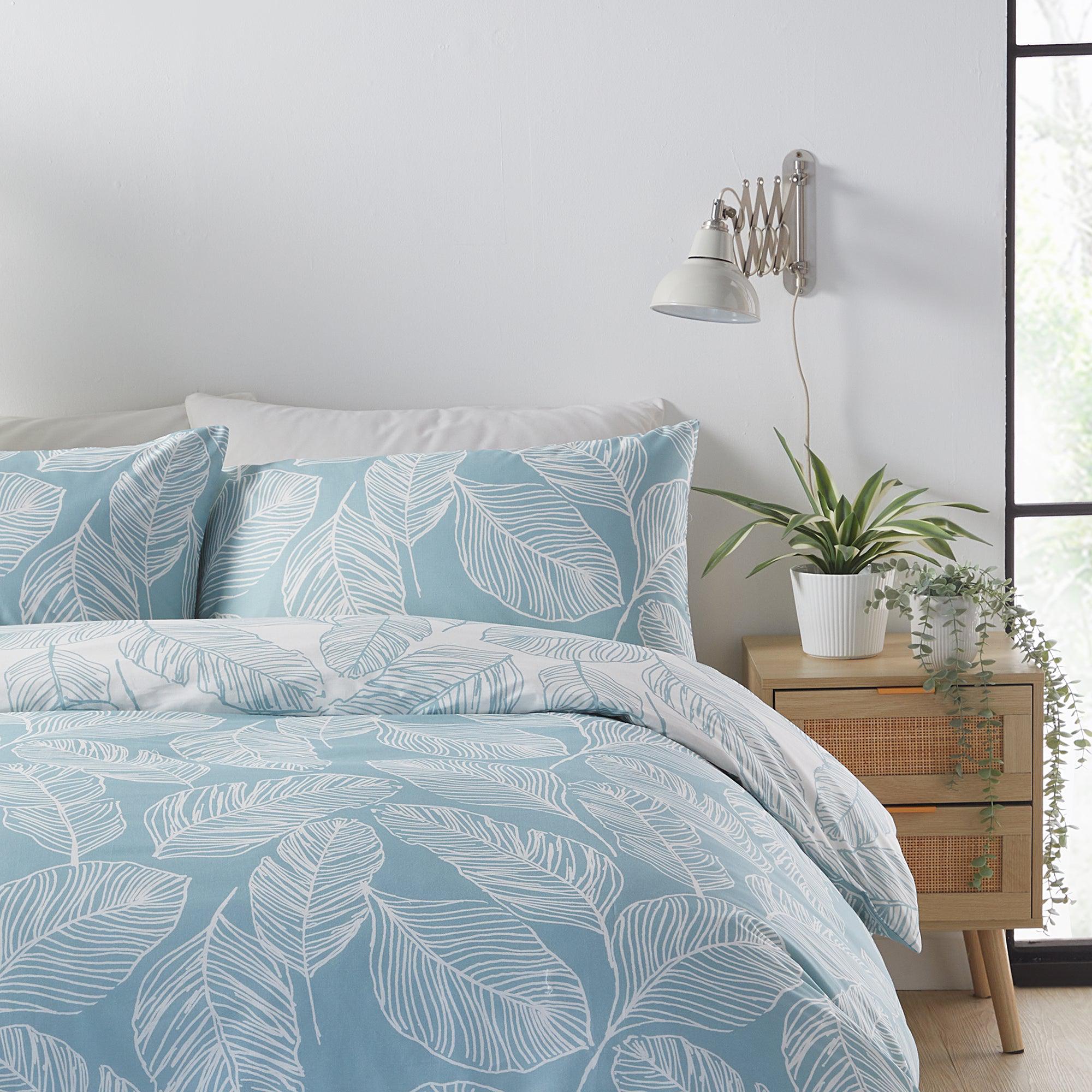 Fusion Matteo Duvet Cover Set - Soft Luxury Duck Egg Blue Bedding - Perfect for Master Bedroom, Guest Room & Cozy Home Decor