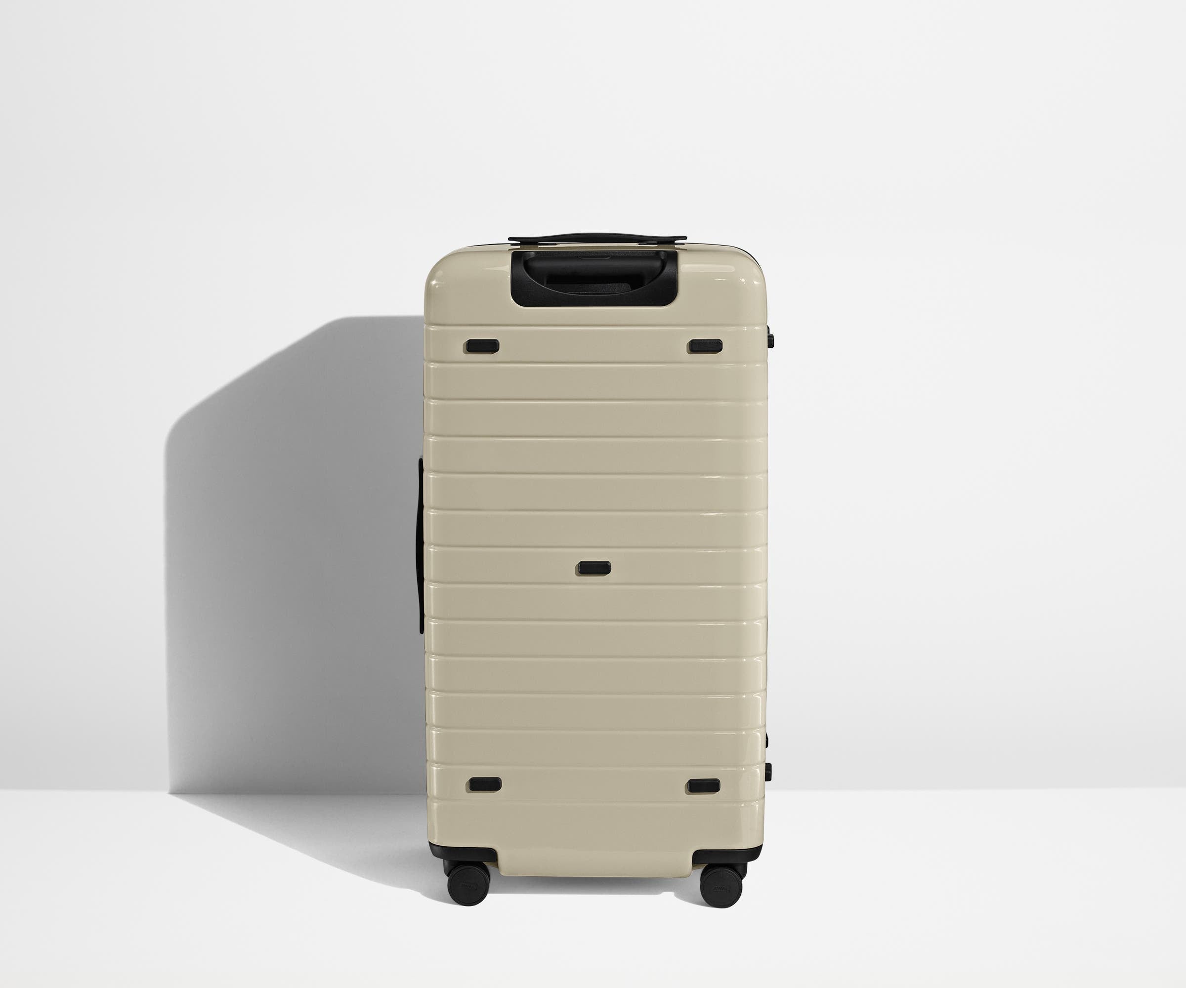 Premium White Glossy Trunk Luggage - Stylish & Durable Travel Storage for Airplane, Road Trips & Home Organization