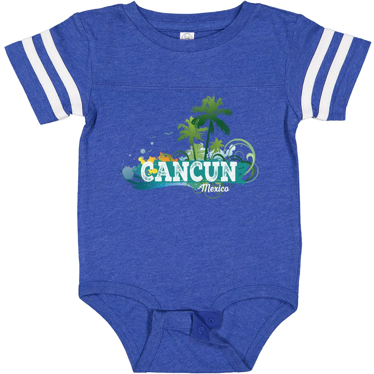Inktastic Cancun Mexico Tropical Vacation Beach Baby Bodysuit - Cute Summer Outfit for Boys & Girls - Perfect for Beach Trips, Family Photos & Tropical Vacations