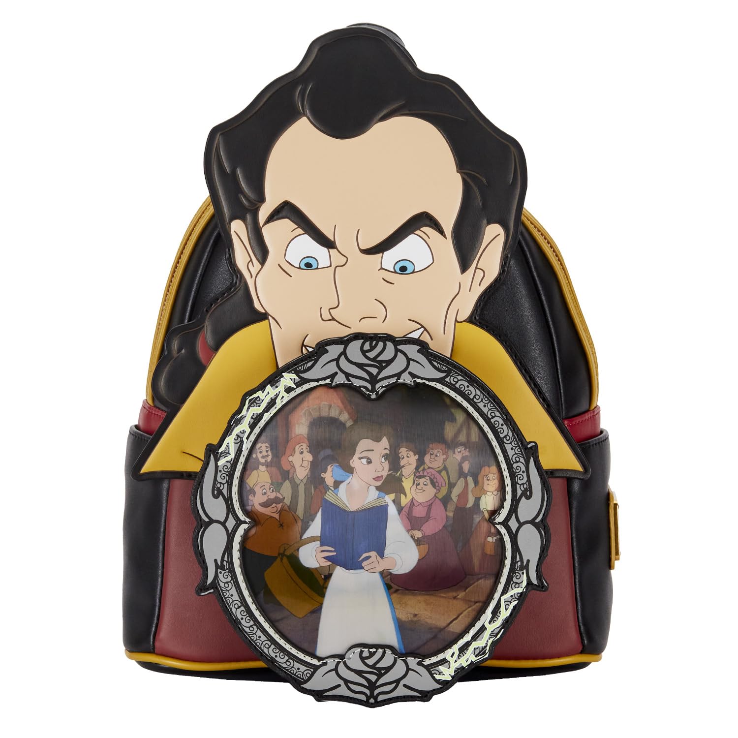 Loungefly Disney Villains Scene Gaston Mini Backpack - Official Disney Licensed Collectible for Cosplay, Theme Parks & Everyday Use