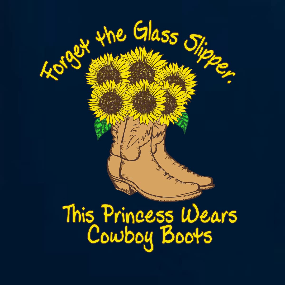 Princess Wears Cowboy Boots Graphic T-Shirt for Women - Trendy Pop Culture Tee - Perfect for Concerts, Festivals & Casual Outfits