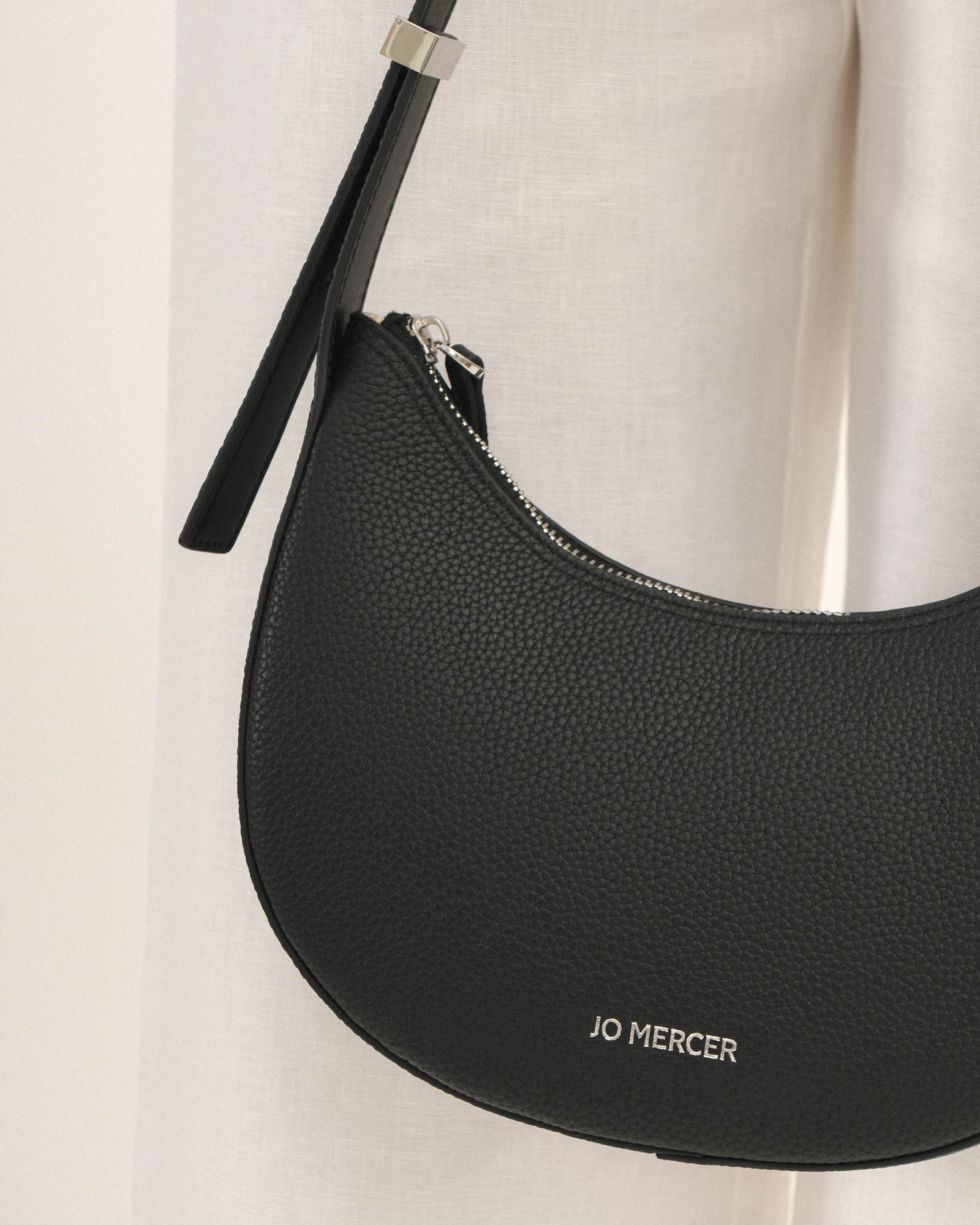 GABRIELA Black Leather Shoulder Bag for Women - Stylish & Durable Crossbody Purse for Work, Travel & Everyday Use