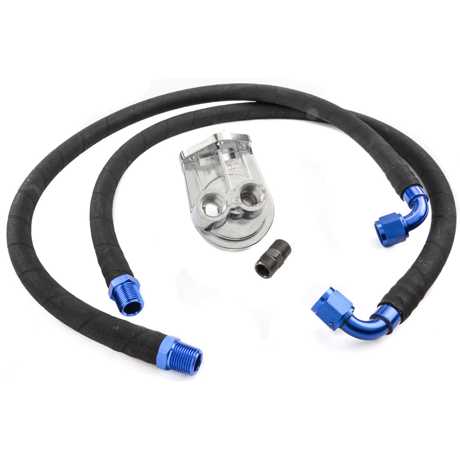 Milodon 21575 High Performance Oil Filter Kit Compatible with GM LS Engines - Perfect for Engine Maintenance & Performance Upgrades