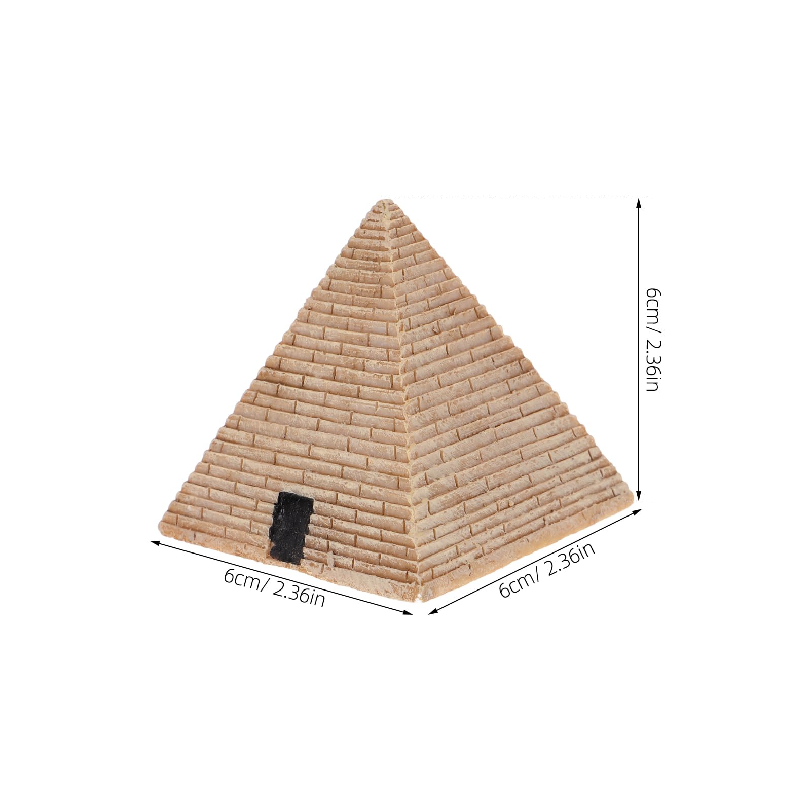Yardwe 2pcs Mini Pyramid Decor - Egyptian Resin Crafts for Home & Car Display