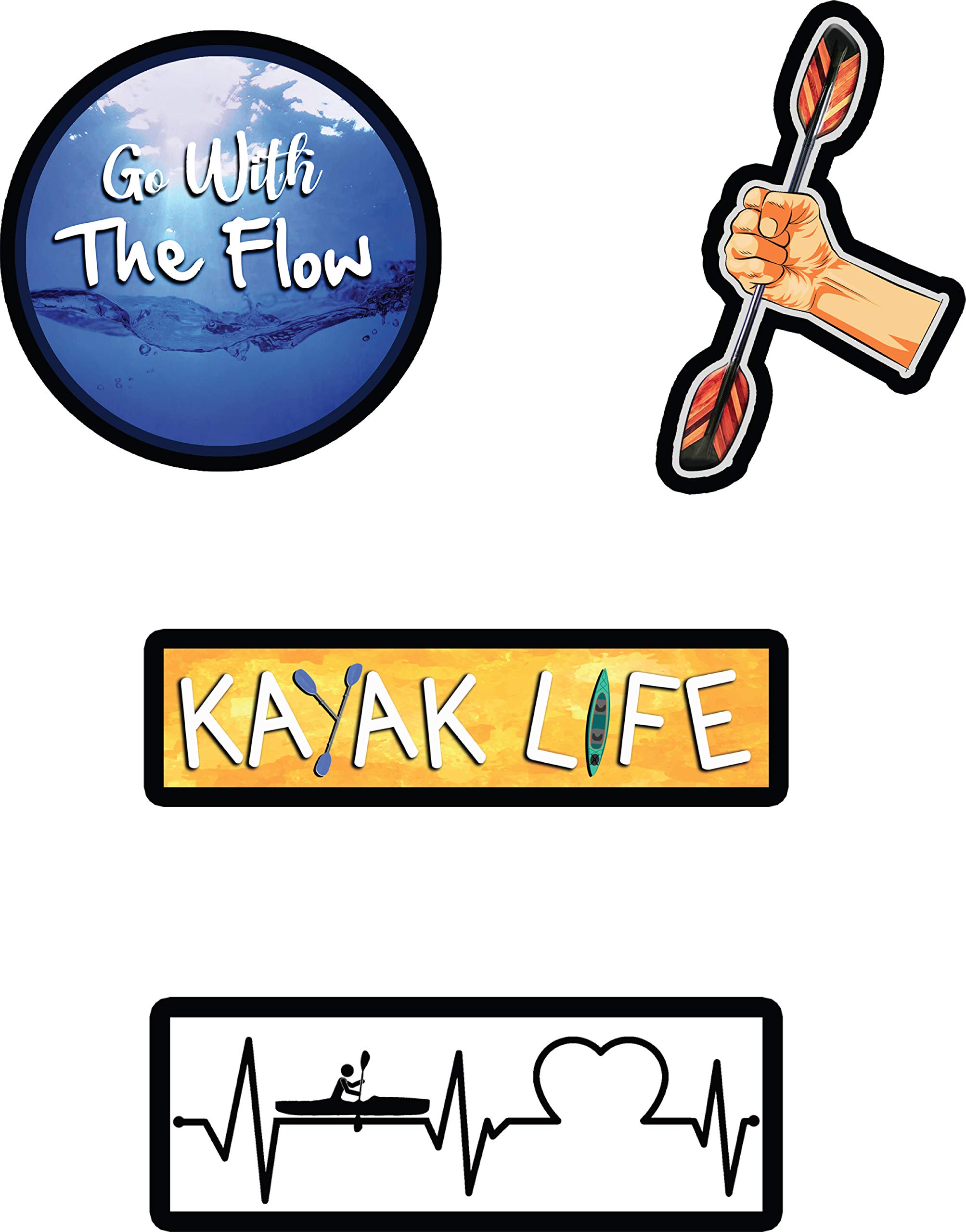 **Premium Kayak Stickers – 100% Waterproof Vinyl Decals for Kayaking Accessories – Durable & UV-Resistant – Perfect for Kayaks, Canoes, Paddleboards & Outdoor Gear**    *(Use for Personalizing Kayaks, Helmets, Coolers, Water Bottles & Outdoor Equipment – Great Gift for Kayaking Enthusiasts!)*