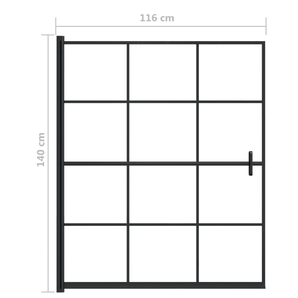 vidaXL ESG Safety Glass Shower Enclosure 45.7