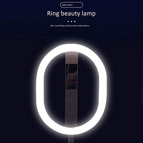 Nicfaky Adjustable Phone Stand with Selfie Ring Light - Telescopic Folding Tripod & 2 Phone Clips for Video Calls, Live Streaming & Content Creation