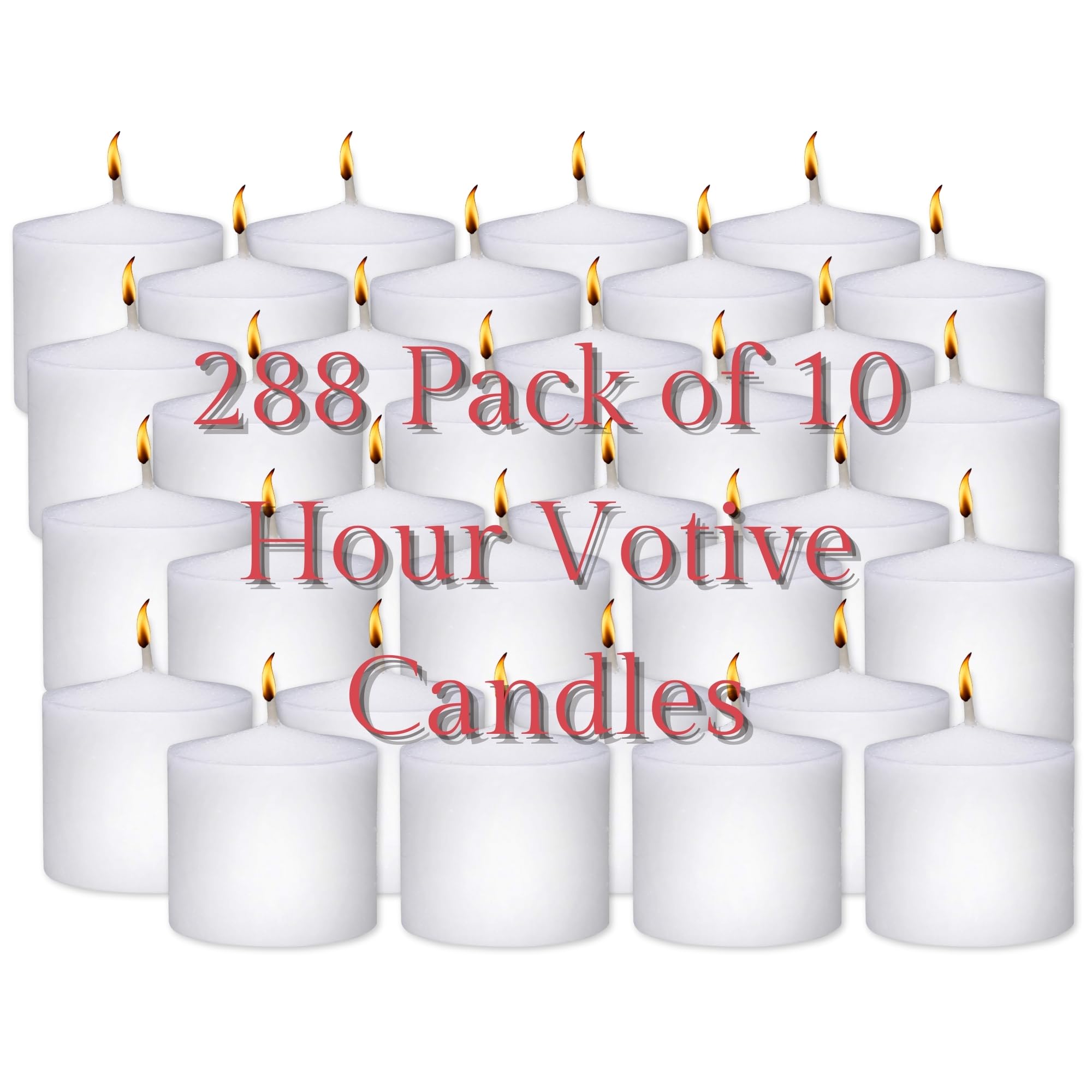 Hollowick Select Wax 10-Hour Food Warmer Votive Candles (288-Pack) - Perfect for Restaurants, Catering & Buffet Displays