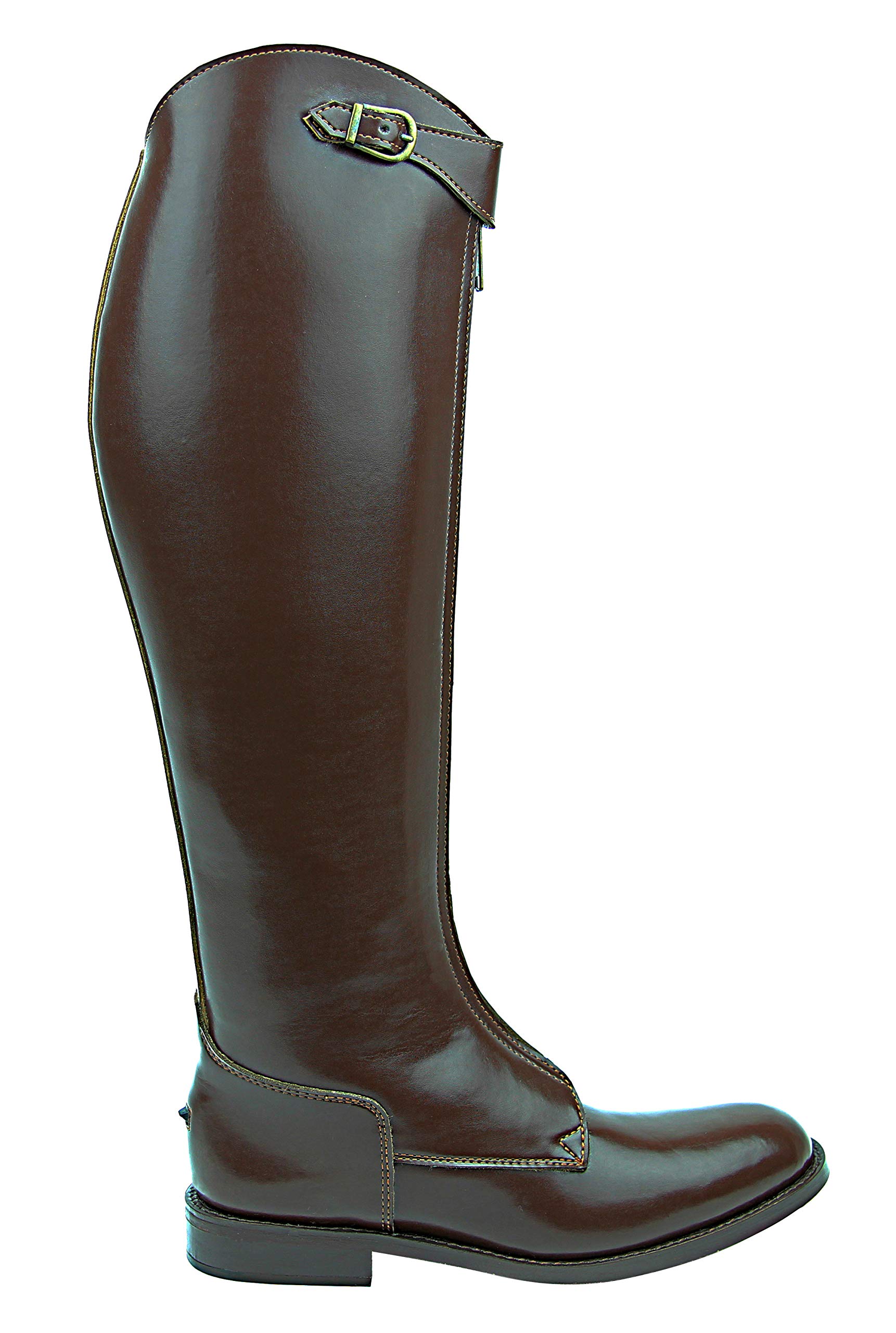 Men's Invader-1 Polo Riding Boots - Knee High Leather Equestrian Boots for Horseback Riding - Brown Tall Boots for Men - Perfect for Polo, Dressage & English Riding