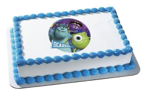 8-Inch Round Monster University Scarers Birthday Edible Image Cake Topper - Perfect for Cupcakes, Cakes & Party Decorations - Great for Birthday Parties, Themed Events & Disney Fans
