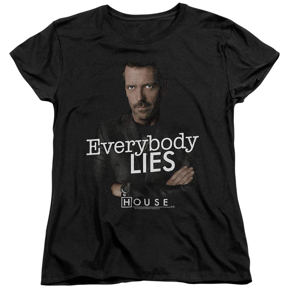 House Everybody Lies Women's T-Shirt | Funny TV Show Quote Tee | Casual Wear for Fans & Pop Culture Lovers