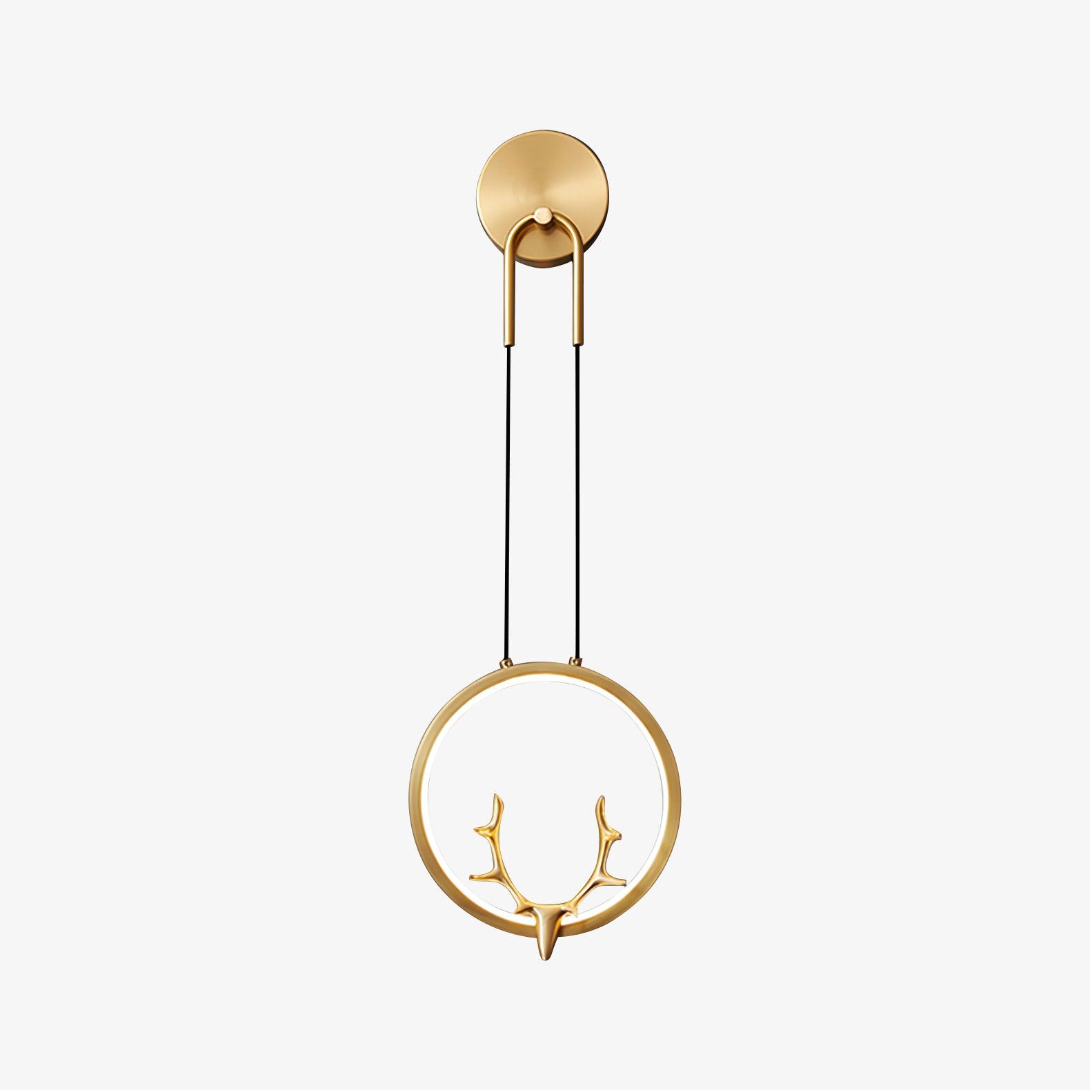 Golden Antler Wall Light - Rustic Deer Antler Sconce for Cabin, Lodge & Farmhouse Decor - Perfect for Living Room, Bedroom & Outdoor Lighting