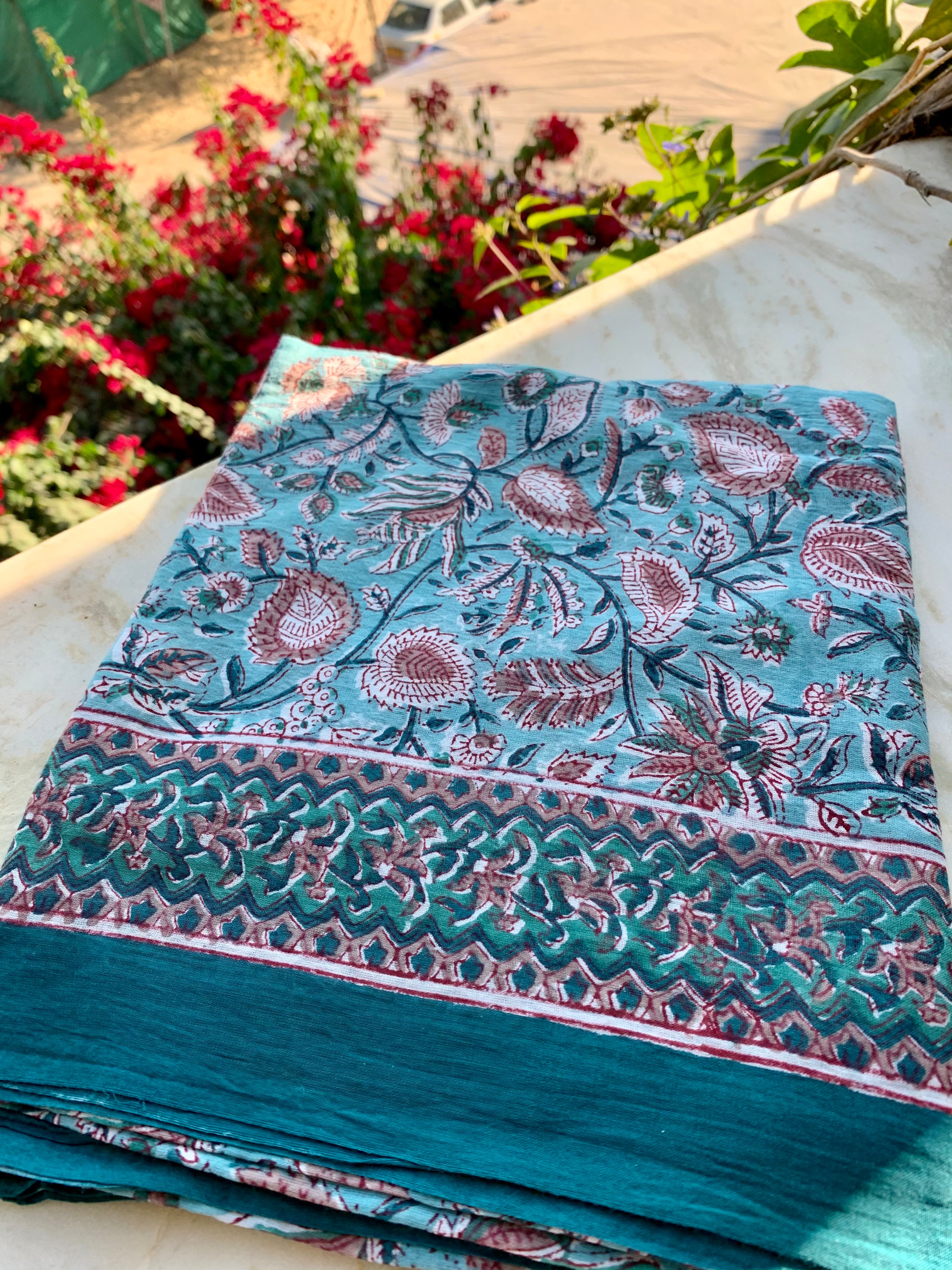 Stylish Block Print Cotton Sarong Pareo Shawl - New Collection for Beach, Pool & Summer Fashion